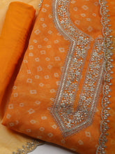 Embroidered Organza Unstitched Suit With Dupatta